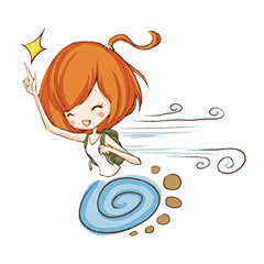 [LINEスタンプ] 元気OLの-  Q   ちゃんの画像（メイン）