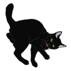 [LINEスタンプ] リアル系黒猫の画像（メイン）