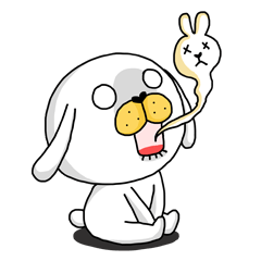 [LINEスタンプ] I'm cutie rabbit than dogs