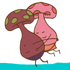 [LINEスタンプ] Mushroom turnovers