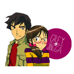 [LINEスタンプ] Grey ＆ Jingga: The Twilight
