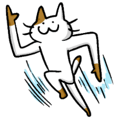 [LINEスタンプ] 型崩れねこ