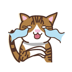 [LINEスタンプ] tan eat cat