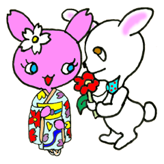 [LINEスタンプ] Bunny Larry and Piki
