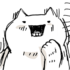 [LINEスタンプ] 正義のヒーロー白猫マント