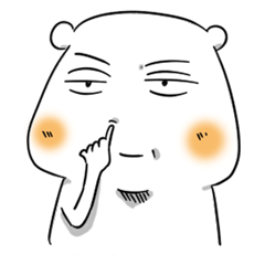 [LINEスタンプ] A white bear man IIの画像（メイン）