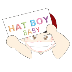 [LINEスタンプ] Hat Baby Boy