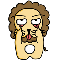 [LINEスタンプ] cute fat lion "leo mo"
