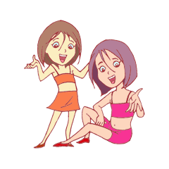 [LINEスタンプ] Girls in Action everydays in life