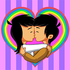 [LINEスタンプ] BEST FRIENDS IN LOVE (NAI AND NINA)の画像（メイン）