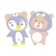 [LINEスタンプ] Lil' Bear ＆ Lil' Penguin