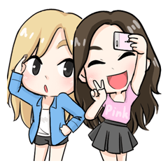 [LINEスタンプ] Paper ＆ Pinky The Best Friend