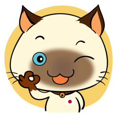 [LINEスタンプ] Wichienmas,  Happy Siamese Cat. (jp)の画像（メイン）