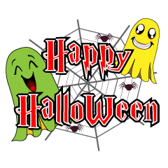 [LINEスタンプ] Halloween Ghost Funny [EN]の画像（メイン）