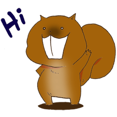 [LINEスタンプ] The overbite squirrel