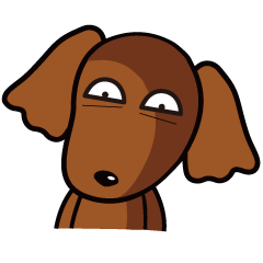 [LINEスタンプ] 嫌な感じの犬 1