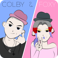 [LINEスタンプ] Sweet Couple - Colby ＆ Foxyの画像（メイン）