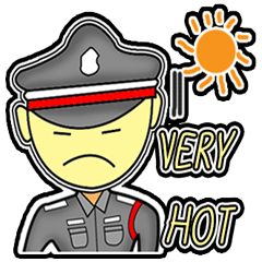 [LINEスタンプ] police benign (English)