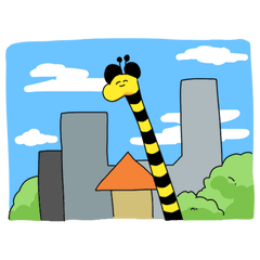 [LINEスタンプ] きりんはそえるだけ