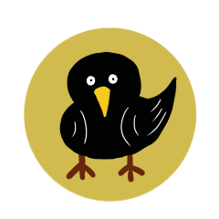 [LINEスタンプ] Little Blackbird small point of