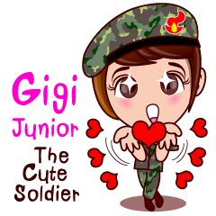[LINEスタンプ] Gigi Junior The Cute Soldier
