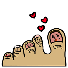 [LINEスタンプ] Toes family