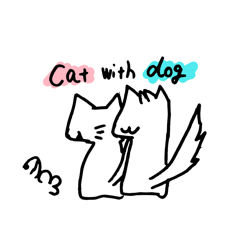 [LINEスタンプ] Cat with Dogの画像（メイン）
