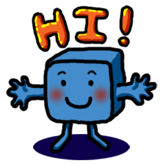 [LINEスタンプ] Ice Blue Cube