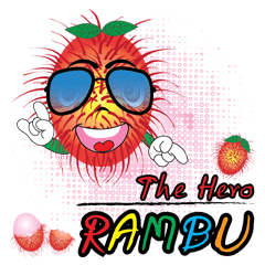 [LINEスタンプ] Rambutan fruit heroes