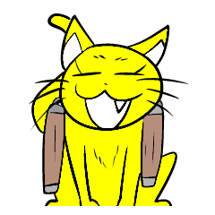 [LINEスタンプ] 黄色猫の画像（メイン）