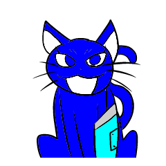 [LINEスタンプ] 青色猫の画像（メイン）