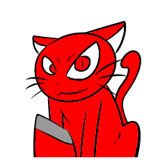 [LINEスタンプ] 赤色猫の画像（メイン）
