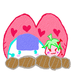 [LINEスタンプ] Strawberry And Mochi