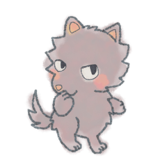 [LINEスタンプ] オオカミのウルフル