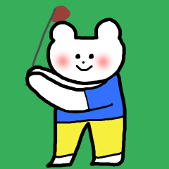 [LINEスタンプ] リコ画伯のゴルフ会話2の画像（メイン）