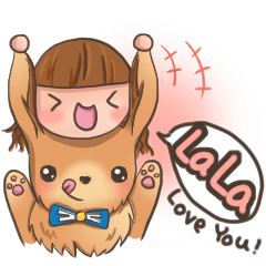 [LINEスタンプ] Golden Retriever~ Lala Love You~