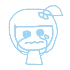 [LINEスタンプ] 水色のらくがき