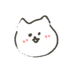 [LINEスタンプ] しろくまねこ