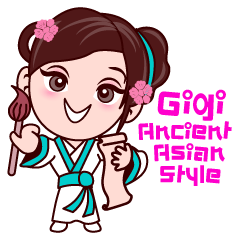 [LINEスタンプ] Gigi In Ancient Asian Style