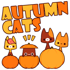 [LINEスタンプ] Autumn cats ～秋のパーティ！～