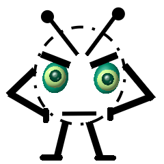 [LINEスタンプ] Transparent body of the big eyes monster