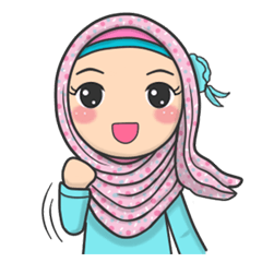 [LINEスタンプ] Flower Hijab : Daily Talk (EN)の画像（メイン）