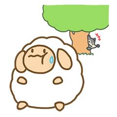 [LINEスタンプ] the wolf and the chubby sheep