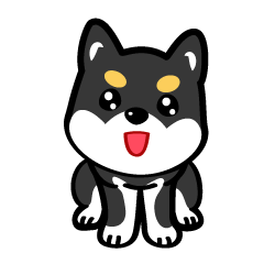 [LINEスタンプ] I Love Black Shiba