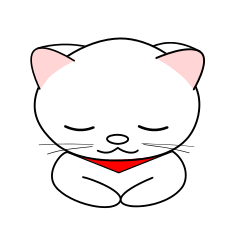 [LINEスタンプ] 白いねこの気持ち