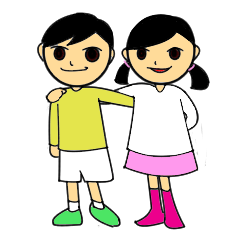 [LINEスタンプ] interesting twins