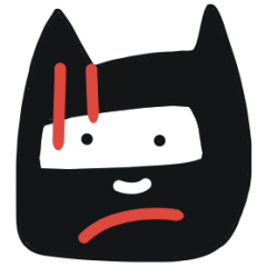 [LINEスタンプ] Black face in my line-1