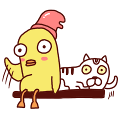 [LINEスタンプ] Gloves chicks ＆ Cats