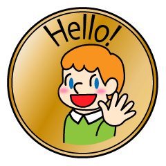 [LINEスタンプ] ラッキーくんとペニーちゃんの英会話コイン
