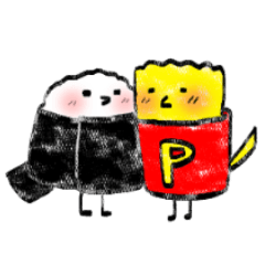 [LINEスタンプ] ポテトおにぎり戦争スタンプ